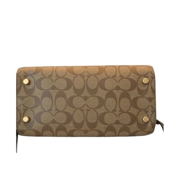 NWT Coach Disney X Coach Rowan Satchel Bag In Signature Canvas With Patches-Khak - Picture 4 of 8